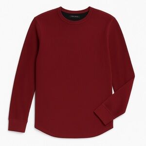 Banana Republic Burgundy Waffle Knit Long Sleeve Thermal Shirt XL